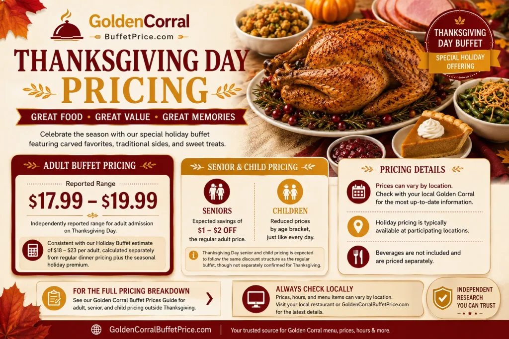 golden corral thanksgiving day pricing